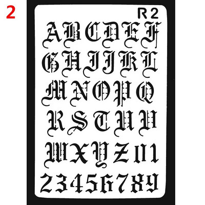 Nauji Tuščiaviduriai Sluoksniavimo Trafaretai Sienų Tapyba Scrapbooking Štampavimas Reljefinis Albumo Dekoras Raidė Abėcėlė Šablonas Maskavimo Purškiklis