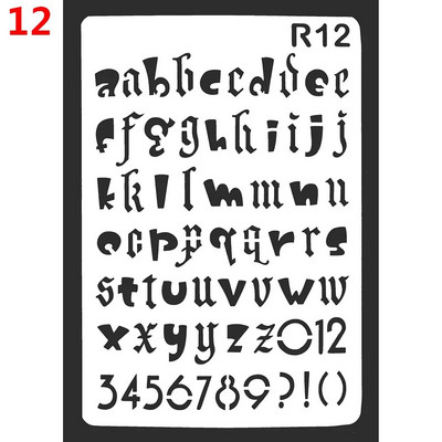 Nauji Tuščiaviduriai Sluoksniavimo Trafaretai Sienų Tapyba Scrapbooking Štampavimas Reljefinis Albumo Dekoras Raidė Abėcėlė Šablonas Maskavimo Purškiklis