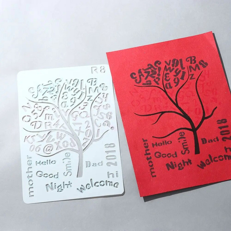 Nauji Tuščiaviduriai Sluoksniavimo Trafaretai Sienų Tapyba Scrapbooking Štampavimas Reljefinis Albumo Dekoras Raidė Abėcėlė Šablonas Maskavimo Purškiklis