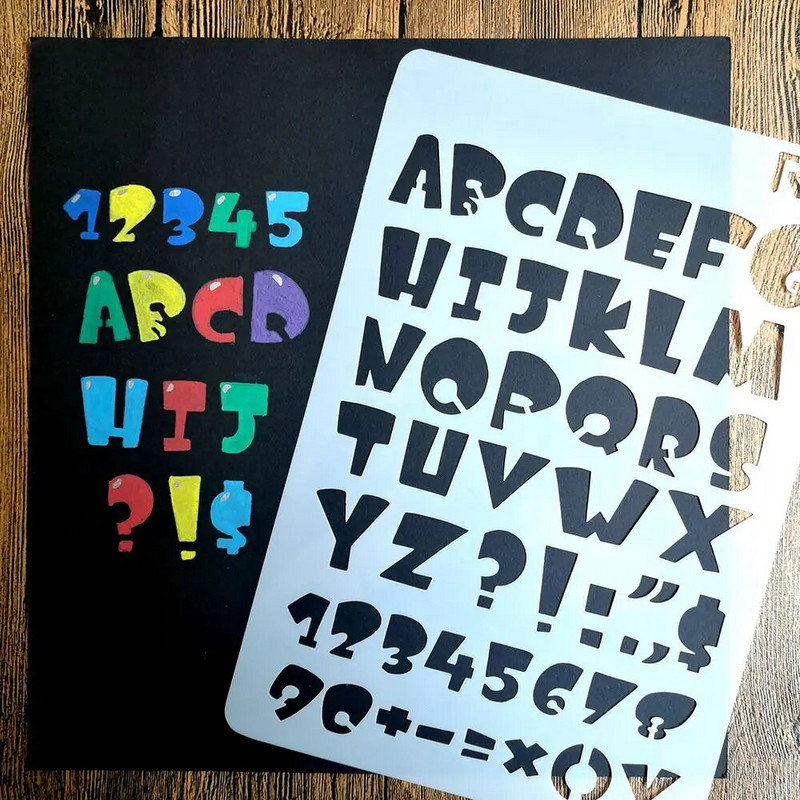 Nauji Tuščiaviduriai Sluoksniavimo Trafaretai Sienų Tapyba Scrapbooking Štampavimas Reljefinis Albumo Dekoras Raidė Abėcėlė Šablonas Maskavimo Purškiklis