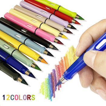 Най-новите 12 бр./компл. обикновени цветни вечни моливи без мастило, детски подаръци, студенти по изкуство, рисуване, училище, kawaii, канцеларски материали