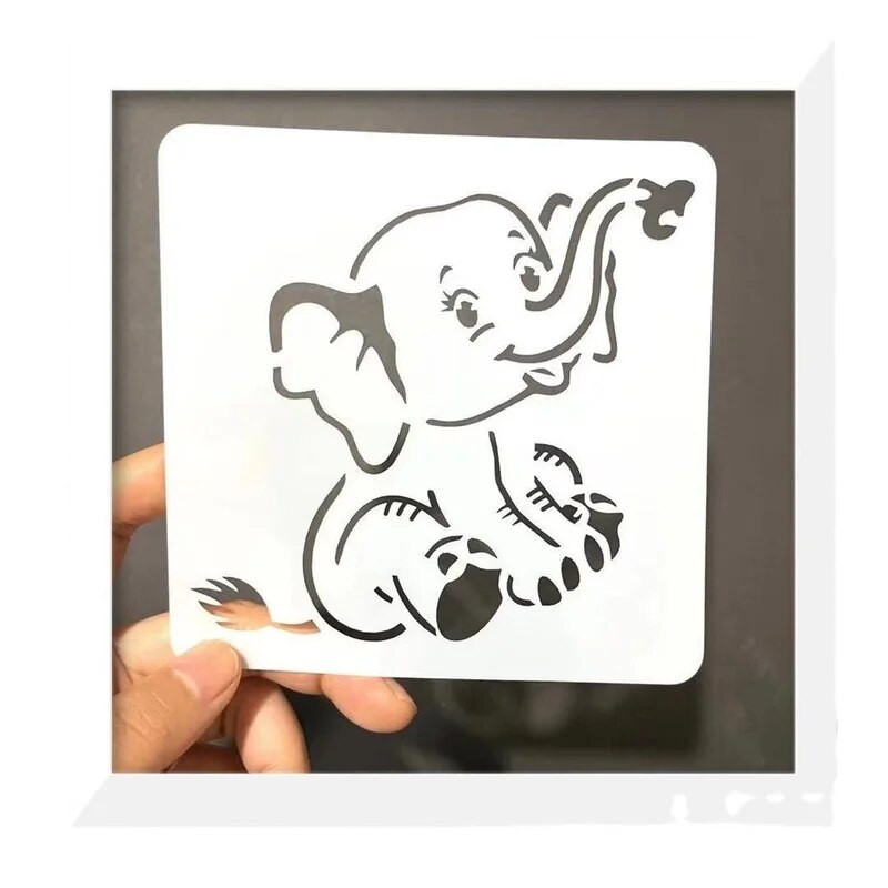 12 gab./komplekts Bērniem Skolēniem Zīmēšanas veidne Karikatūra Dzīvnieki Vāvere Lauva Trafareti Glezniecības veidne albuma dekorēšanai