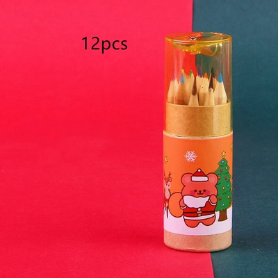 12 spalvų Kalėdų tapybos pieštukų rinkinys Kalėdų Senelis Mergaitė Meškiukas Linksmų Kalėdų dekoras namams Kalėdų papuošalai Vaikams Dovanos Navidad