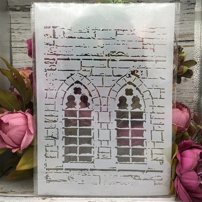 A4 29 cm Rožu ziedu zars, DIY, slāņošanas trafareti, sienu gleznojumi.