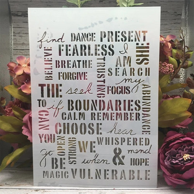 A4 29 cm Rožu ziedu zars, DIY, slāņošanas trafareti, sienu gleznojumi.