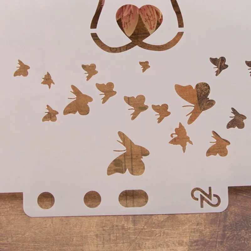 13 cm 5,1 collas mīļākā kaķa sirds, DIY, slāņošanas trafareti sienu gleznojuma albums Krāsojams reljefs albums, dekoratīva papīra kartīšu veidne