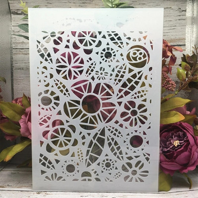 A4 29 cm lentų lapų šakelė „pasidaryk pats“ Sluoksniavimo trafaretai Sienų tapybai Iškarpų albumo spalvinimas Reljefinis albumas Dekoratyvinis šablonas