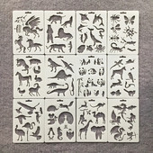 1 tk 17,8 * 12,7 cm Panda Dragon Whale DIY kihistusšabloonid seinamaalimiseks väljalõigete albumi värvimine reljeefalbumi dekoratiivne mall