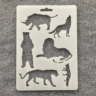 1 tk 17,8 * 12,7 cm Panda Dragon Whale DIY kihistusšabloonid seinamaalimiseks väljalõigete albumi värvimine reljeefalbumi dekoratiivne mall