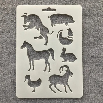 1 tk 17,8 * 12,7 cm Panda Dragon Whale DIY kihistusšabloonid seinamaalimiseks väljalõigete albumi värvimine reljeefalbumi dekoratiivne mall