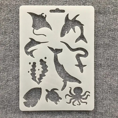 1 tk 17,8 * 12,7 cm Panda Dragon Whale DIY kihistusšabloonid seinamaalimiseks väljalõigete albumi värvimine reljeefalbumi dekoratiivne mall