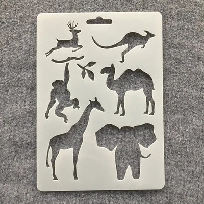 1 tk 17,8 * 12,7 cm Panda Dragon Whale DIY kihistusšabloonid seinamaalimiseks väljalõigete albumi värvimine reljeefalbumi dekoratiivne mall