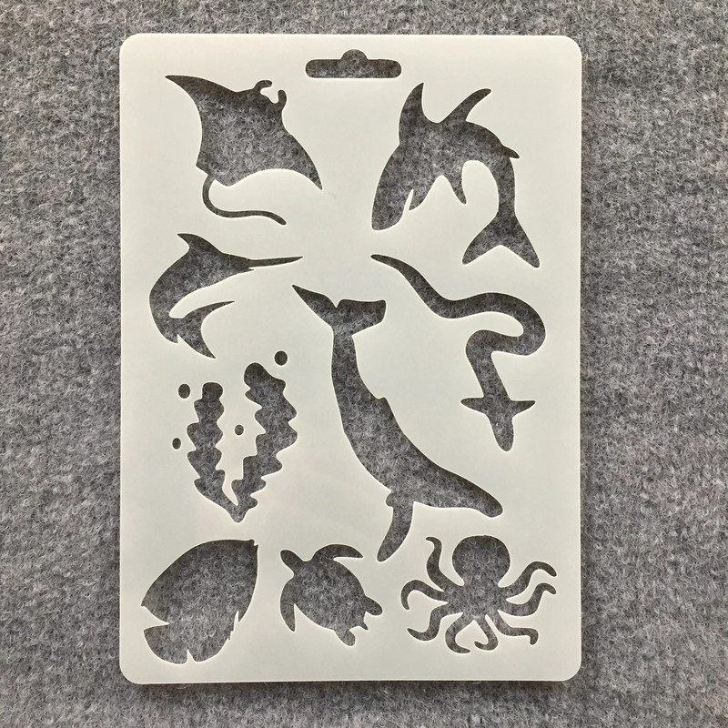 1 tk 17,8 * 12,7 cm Panda Dragon Whale DIY kihistusšabloonid seinamaalimiseks väljalõigete albumi värvimine reljeefalbumi dekoratiivne mall