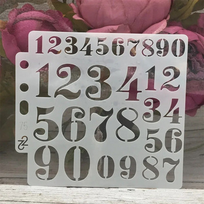 13 cm broj znamenki 0-9 DIY šablone za slojeve slikanje spomenar bojanje reljefni album predložak ukrasne kartice