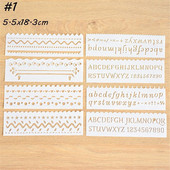 8gab 5,5x18,3 cm Vārdi Vēstule Motīvs Slāņojums Trafareti Sienas Glezniecība Scrapbooking Pastmarku Albums Dekors Reljefs Papīrs Kartes veidne