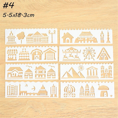 8gab 5,5x18,3 cm Vārdi Vēstule Motīvs Slāņojums Trafareti Sienas Glezniecība Scrapbooking Pastmarku Albums Dekors Reljefs Papīrs Kartes veidne