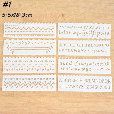 8gab 5,5x18,3 cm Vārdi Vēstule Motīvs Slāņojums Trafareti Sienas Glezniecība Scrapbooking Pastmarku Albums Dekors Reljefs Papīrs Kartes veidne