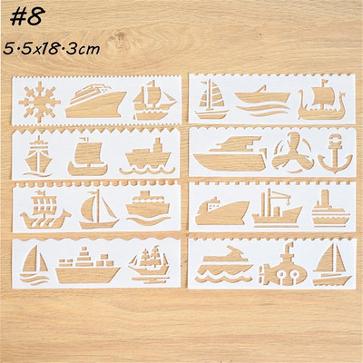 8gab 5,5x18,3 cm Vārdi Vēstule Motīvs Slāņojums Trafareti Sienas Glezniecība Scrapbooking Pastmarku Albums Dekors Reljefs Papīrs Kartes veidne