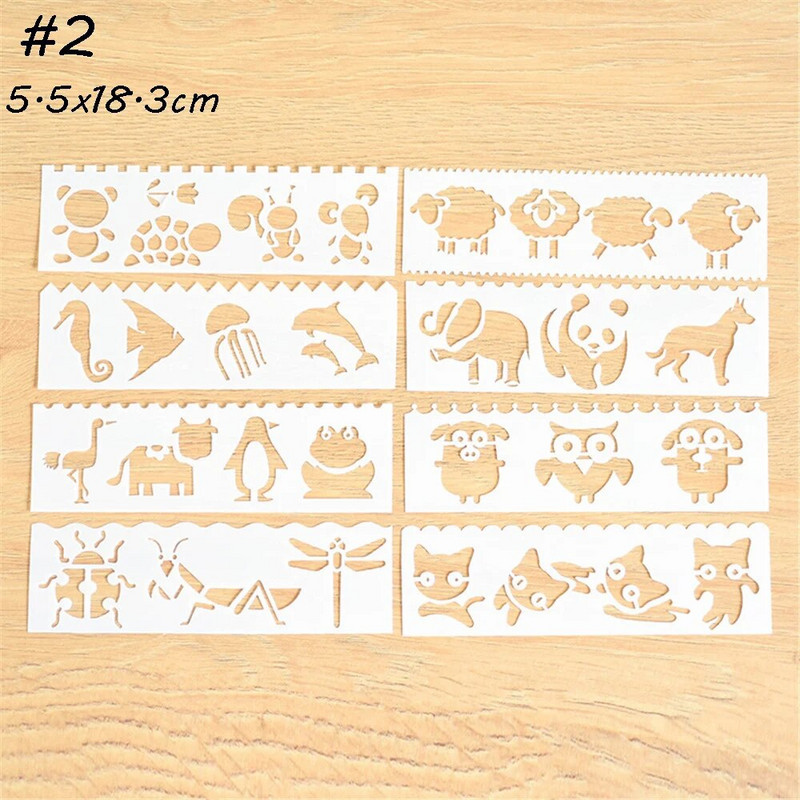 8gab 5,5x18,3 cm Vārdi Vēstule Motīvs Slāņojums Trafareti Sienas Glezniecība Scrapbooking Pastmarku Albums Dekors Reljefs Papīrs Kartes veidne