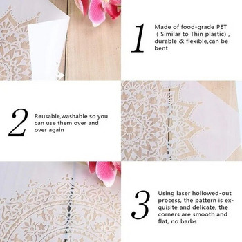 Дизайнерски шаблон с размер A4 за стенни картини Скрапбукинг Албум за печати Декоративна релефна хартия за занаяти Направи си сам Шаблони за етикети с цветя