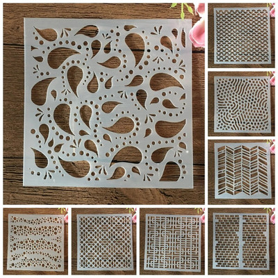 8vnt./rinkinys 13*13cm bičių laumžirgis netaisyklingos linijos „pasidaryk pats“ sluoksniavimo trafaretai tapybai iškarpų albumo dažymas reljefinis albumo dekoro šablonas