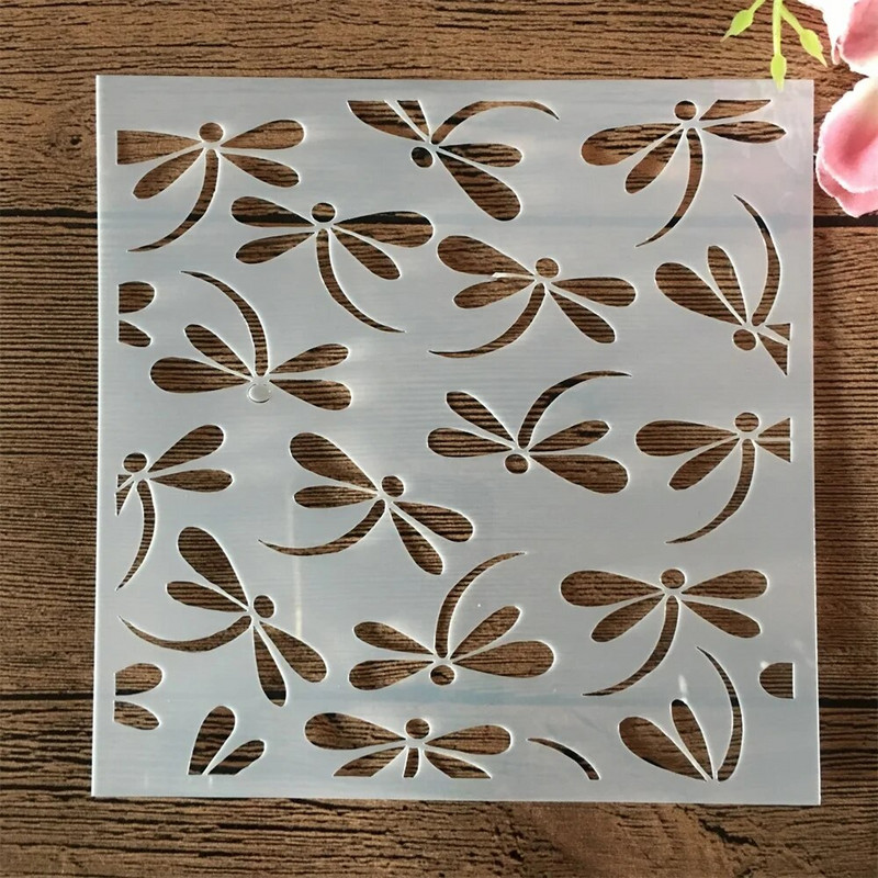 8vnt./rinkinys 13*13cm bičių laumžirgis netaisyklingos linijos „pasidaryk pats“ sluoksniavimo trafaretai tapybai iškarpų albumo dažymas reljefinis albumo dekoro šablonas