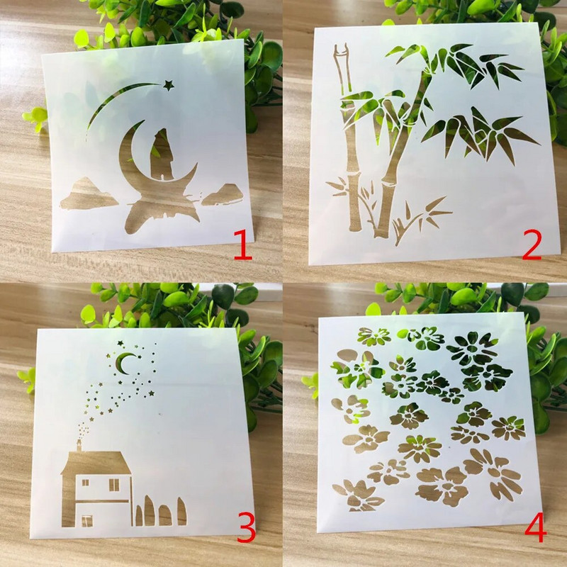 Bambusz másolat festmény sablon Scrapbook Napló Jegyzetfüzet fal Barkács rajz Dekorációs sablon Diák Gyermekek Művészeti Iskola házi feladat