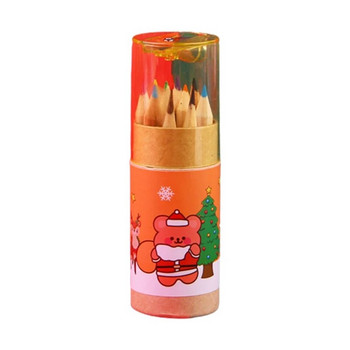 12 БР. Коледни цветни моливи Преносим детски арт комплект за детско арт рисуване