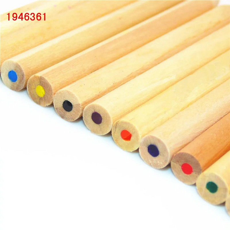 Kvaliteetne 12tk/komplekti eskiis Värvivabad Puidust maal Värvilised pliiatsid lastekunstnikule joonistamiseks Mittetoksilised pliiatsid