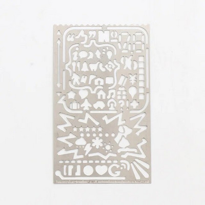 Radoši vintage pārnēsājami nerūsējošā tērauda trafareti dobi lineālu plānotājs dienasgrāmata piezīmju grāmatiņa DIY rīku zīmēšanas veidne dāvanu rakstāmpiederumi