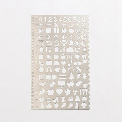 Radoši vintage pārnēsājami nerūsējošā tērauda trafareti dobi lineālu plānotājs dienasgrāmata piezīmju grāmatiņa DIY rīku zīmēšanas veidne dāvanu rakstāmpiederumi
