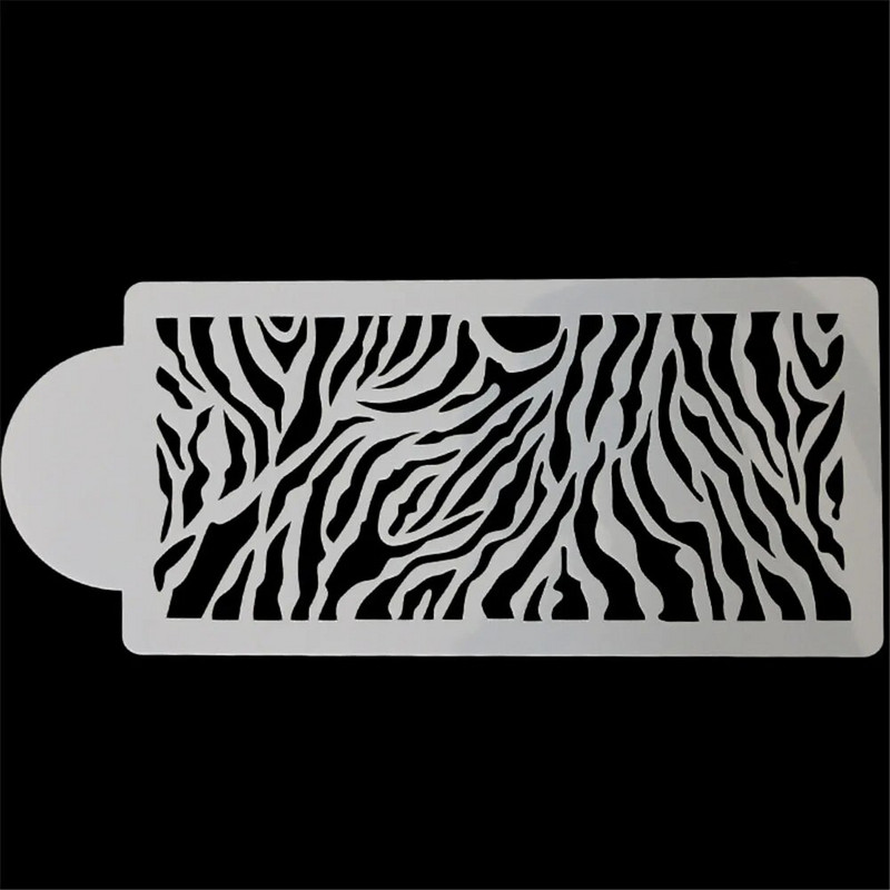 4gab/partija Plastmasas dzīvnieku vēnu izsmidzināšanas veidnes Kafijas cepumu kūkas šokolādes apdrukas trafarets DIY Candy Fondant atvērtu ziedu veidne