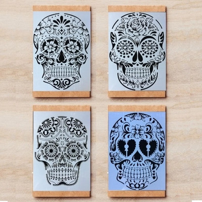 4 τεμ/Παρτίδα A4 Vintage γαλλικές λέξεις Paris DIY Layering στένσιλ Ζωγραφική Λεύκωμα χρωματισμού Ανάγλυφο Πρότυπο διακόσμησης άλμπουμ 29*21cm