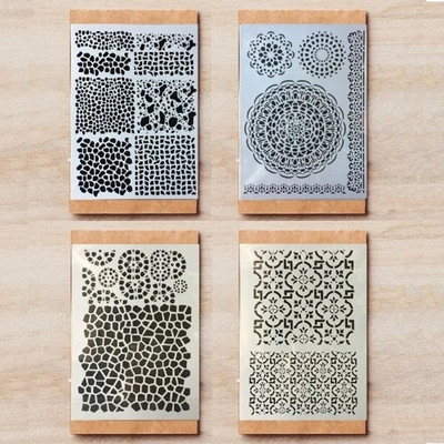 4 τεμ/Παρτίδα A4 Vintage γαλλικές λέξεις Paris DIY Layering στένσιλ Ζωγραφική Λεύκωμα χρωματισμού Ανάγλυφο Πρότυπο διακόσμησης άλμπουμ 29*21cm