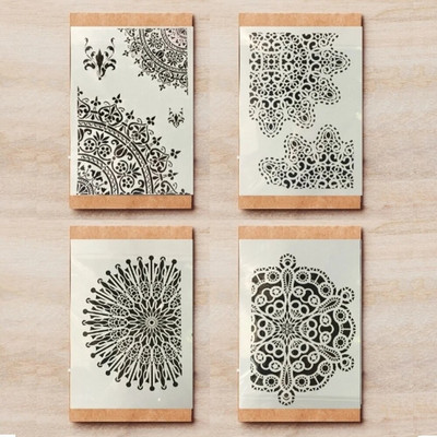 4 τεμ/Παρτίδα A4 Vintage γαλλικές λέξεις Paris DIY Layering στένσιλ Ζωγραφική Λεύκωμα χρωματισμού Ανάγλυφο Πρότυπο διακόσμησης άλμπουμ 29*21cm