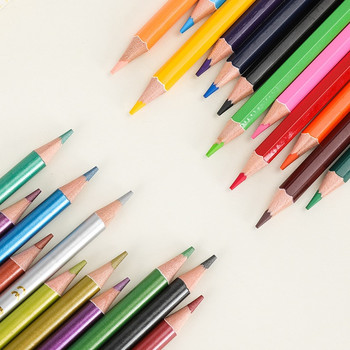 12 цвята Комплект цветни моливи Живи мазни водоразтворими моливи за оцветяване Първокласни артикули за художници за скициране Оцветяване