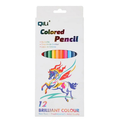 Σετ χρωματιστών μολυβιών 12 χρωμάτων Vibrant Oily Water Soluble Coloring Pencils Premium Artist Supplies for Sketching Coloring