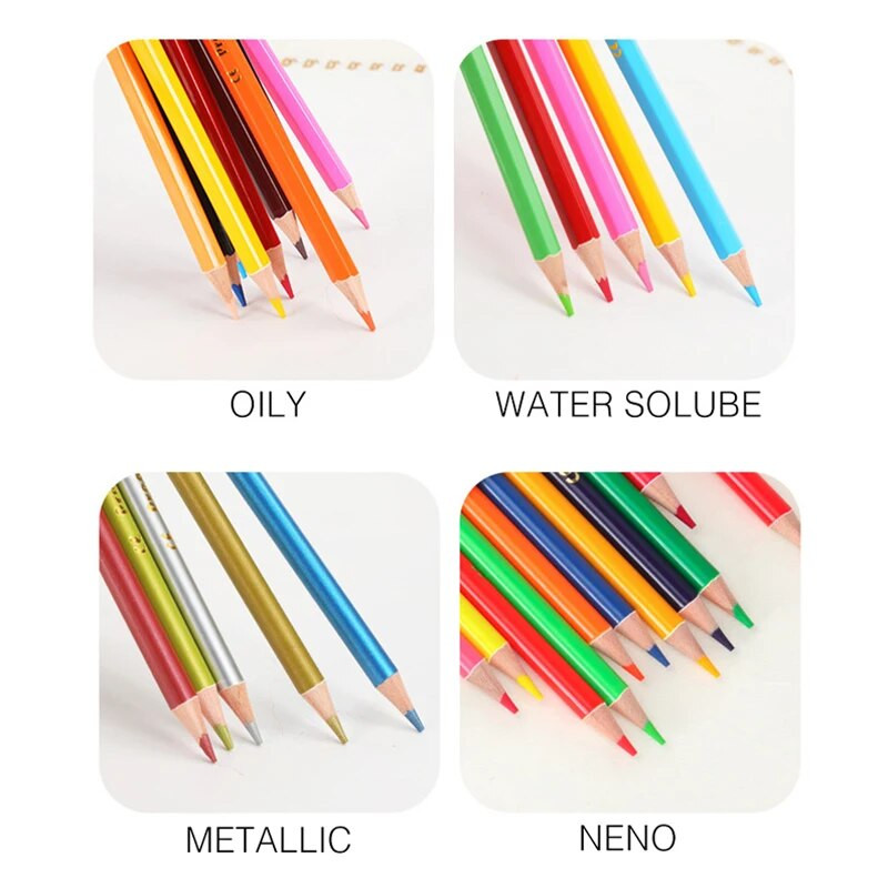 Σετ χρωματιστών μολυβιών 12 χρωμάτων Vibrant Oily Water Soluble Coloring Pencils Premium Artist Supplies for Sketching Coloring