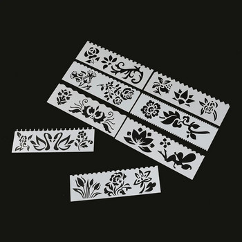 Πρότυπο ζωγραφικής σε σχήμα λουλουδιού Πρότυπο χαρτί άλμπουμ DIY DIY Craft Layering Stencils Painting Scrapbooking Stamping ανάγλυφο Πρότυπο χαρτιού άλμπουμ 8 τμχ