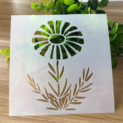 Reljeefsed lillešabloonid maalimine ja kaunistamine Scrapbooking Photo Album Dekoratiivne reljeefsein Trafarett Journal Trafarettid