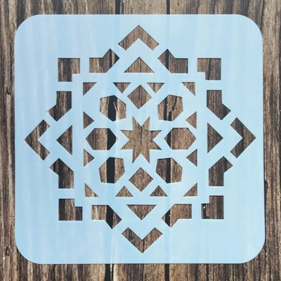 1 tk 15*15 cm lihtne šabloon mööblile seintele maalimine kaunistus kihistamine plastik meisterdamine värvimine reljeef väljalõigete albumi šabloonid