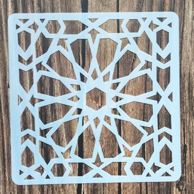 1 tk 15*15 cm lihtne šabloon mööblile seintele maalimine kaunistus kihistamine plastik meisterdamine värvimine reljeef väljalõigete albumi šabloonid