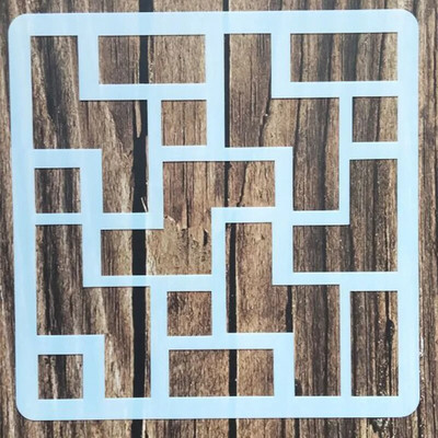 1 tk 15*15 cm lihtne šabloon mööblile seintele maalimine kaunistus kihistamine plastik meisterdamine värvimine reljeef väljalõigete albumi šabloonid