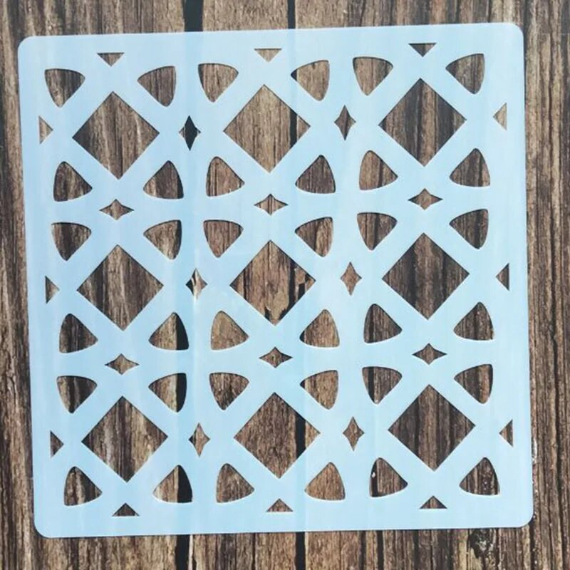 1 tk 15*15 cm lihtne šabloon mööblile seintele maalimine kaunistus kihistamine plastik meisterdamine värvimine reljeef väljalõigete albumi šabloonid