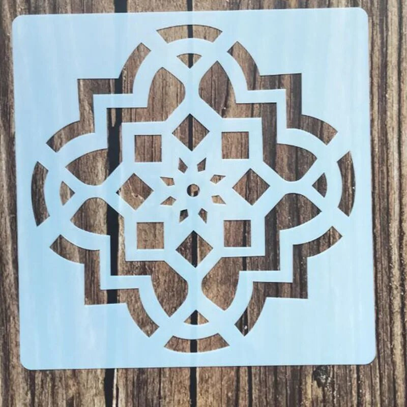 1 tk 15*15 cm lihtne šabloon mööblile seintele maalimine kaunistus kihistamine plastik meisterdamine värvimine reljeef väljalõigete albumi šabloonid