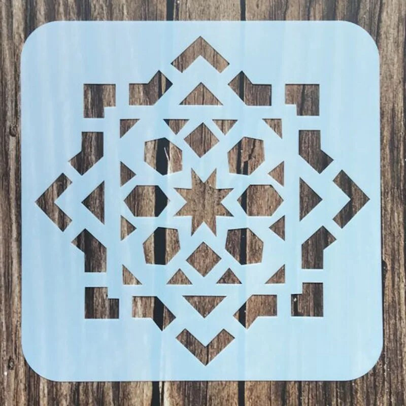 1 tk 15*15 cm lihtne šabloon mööblile seintele maalimine kaunistus kihistamine plastik meisterdamine värvimine reljeef väljalõigete albumi šabloonid