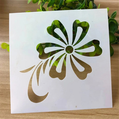 Șablon de pictură în relief cu frunze de păpădie Jurnal de însemnări pictat manual Șablon de copiere pentru decorare de perete Șablon de desen