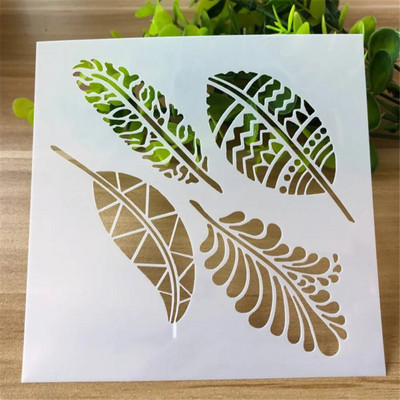 Șablon de pictură în relief cu frunze de păpădie Jurnal de însemnări pictat manual Șablon de copiere pentru decorare de perete Șablon de desen