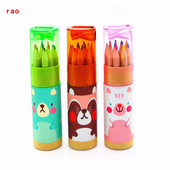 Bērna baļķu zīmēšanas zīmulis 12 Krāsainu zīmuļu Māksla Zīmēšanas Glezniecības Zīmuļi Skolēnu Kancelejas piederumi