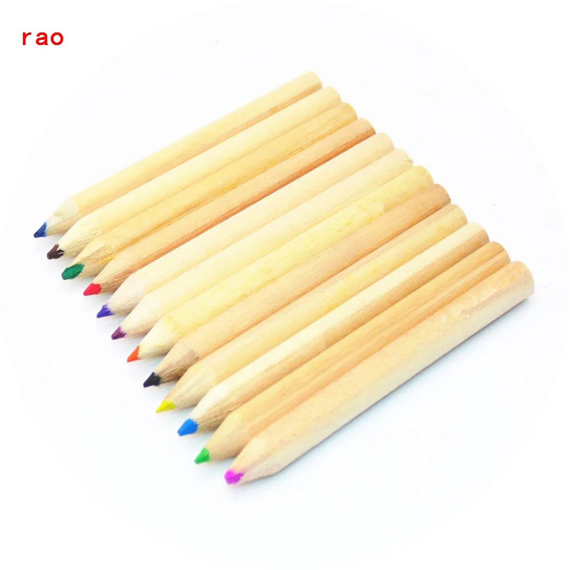 Bērna baļķu zīmēšanas zīmulis 12 Krāsainu zīmuļu Māksla Zīmēšanas Glezniecības Zīmuļi Skolēnu Kancelejas piederumi